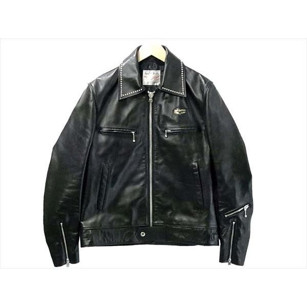 中古】17SS HYSTERIC GLAMOUR ヒステリックグラマー × Lewis Leathers ルイスレザー ドミネーター スタッズ  ライダース レザージャケット M 【美品】 /【Buyee】