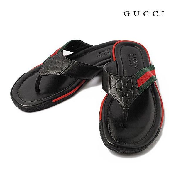 グッチ メンズ サンダル GUCCI グッチシマ GG柄/ブラック 268670 A9LA0