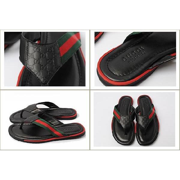 グッチ メンズ サンダル GUCCI グッチシマ GG柄/ブラック 268670 A9LA0 