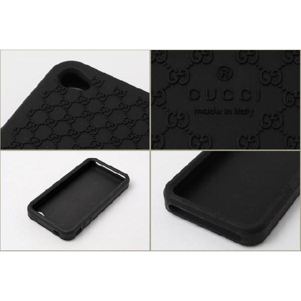 GUCCI グッチ iPhoneケース 4対応 ラバー素材 GG柄 ブラック 272401