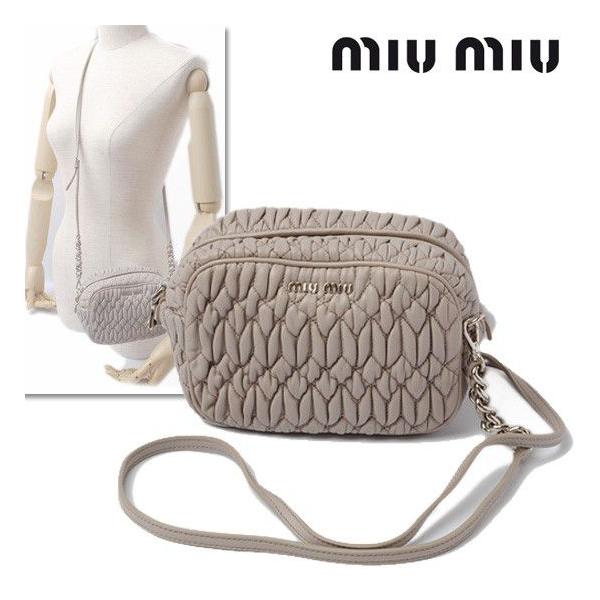 miu miu ミュウミュウ2way ショルダーバッグ/ポーチ マトラッセ ナッパ