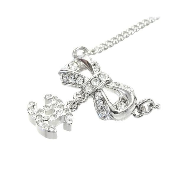 シャネル ネックレス CHANEL ココマーク リボンモチーフ ペンダント