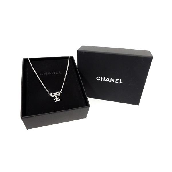 シャネル ネックレス CHANEL ココマーク リボンモチーフ ペンダント