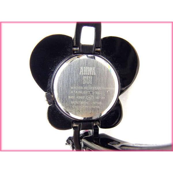 アナスイ Anna Sui 腕時計 ブラック ピンク レディース 中古