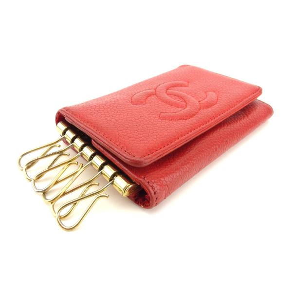 シャネル CHANEL キーケース 6連キーケース レディース キャビアスキン