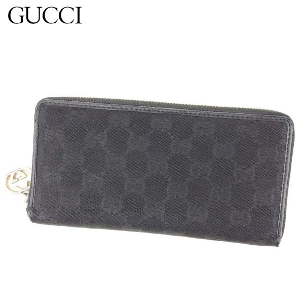 【美品】グッチ GUCCI 長財布 ＧＧキャンバス ダブルGチャーム付し 美品】グッチ GUCCI 長財布 GGキャンバス ダブルGチャーム付し