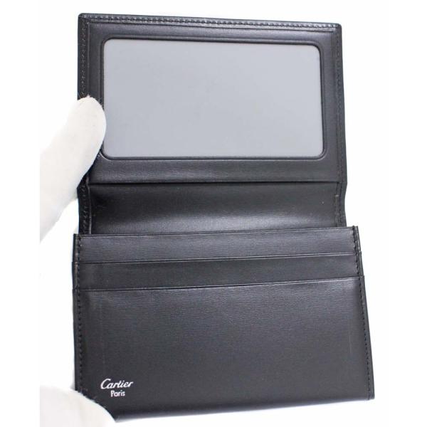 美品 カルティエ 名刺入れ パシャ カードケース メンズ レザー