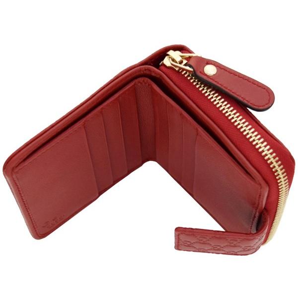 ◆GUCCI◆ マイクロシマ・レッド 長財布 二つ折り☆男女兼用☆グッチ グッチ 財布 GUCCI 二つ折り財布 レディース マイクログッチシマ