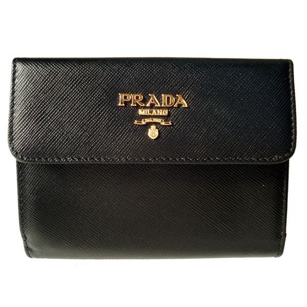 プラダ財布PRADA Wホック二つ折り財布メンズSAFFIANO METAL 1M0523