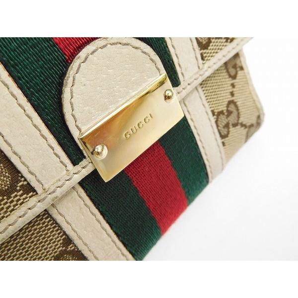 【値段交渉可】GUCCI GGシェリーライン GGキャンバス 二つ折り財布 GUCCI グッチ 二つ折り財布 05474 ジャッキー シェリーライン GG