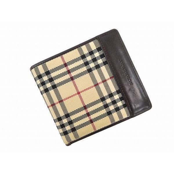 バーバリー 財布 レディース (メンズ可) BURBERRY 二つ折り財布