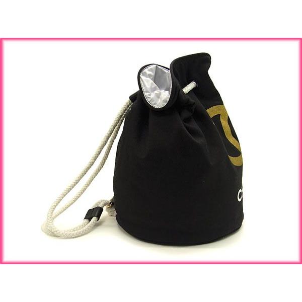 CHANEL ビーチバッグ　プールバッグ　ブラック CHANEL SALE シャネル プールバッグ 巾着型 ショルダーバッグ