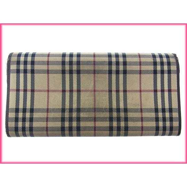 BURBERRY バーバリー 長財布 がま口 二つ折り ノバチェック 中古