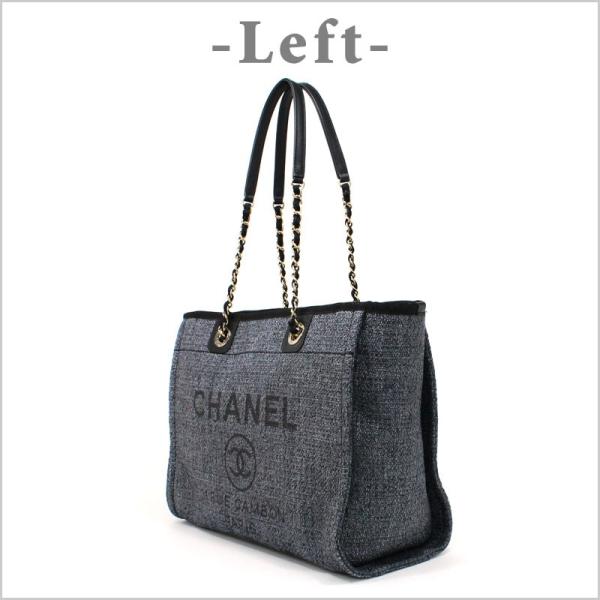 シャネル CHANEL トートバッグ コットン ナイロン カーフスキン 