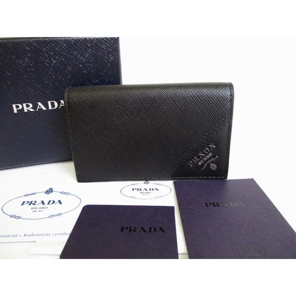 プラダ PRADA サフィアーノ メタル レザー 名刺入れ カードケース