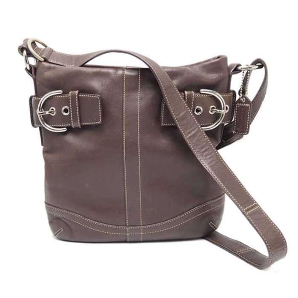 COACH ショルダーバッグ 1452 コーチ COACH 1452 レザーショルダーバッグ ブラウン 中古