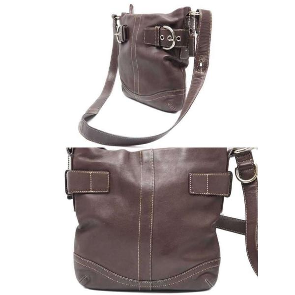 COACH ショルダーバッグ 1452 コーチ COACH 1452 レザーショルダーバッグ ブラウン 中古