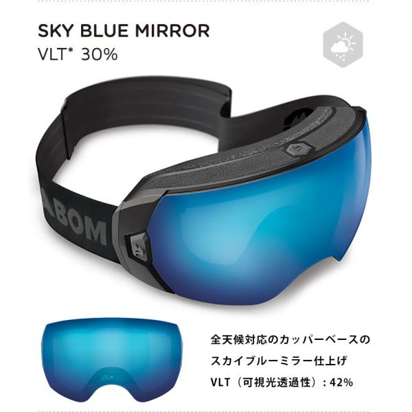 ABOM エーボム ゴーグル HEET SKY BLUE MIRROR - スノーボード