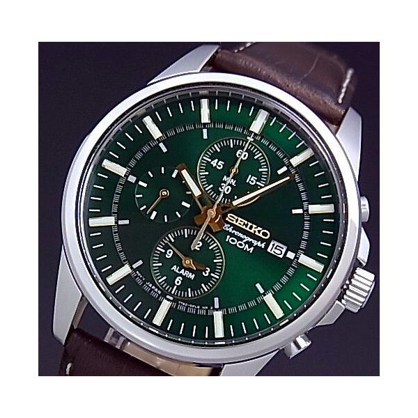 【美品】セイコー SBTR017　クロノグラフ　グリーン ブラウン 楽天市場】SEIKO セイコー SPIRIT スピリット SBTR017 メンズ