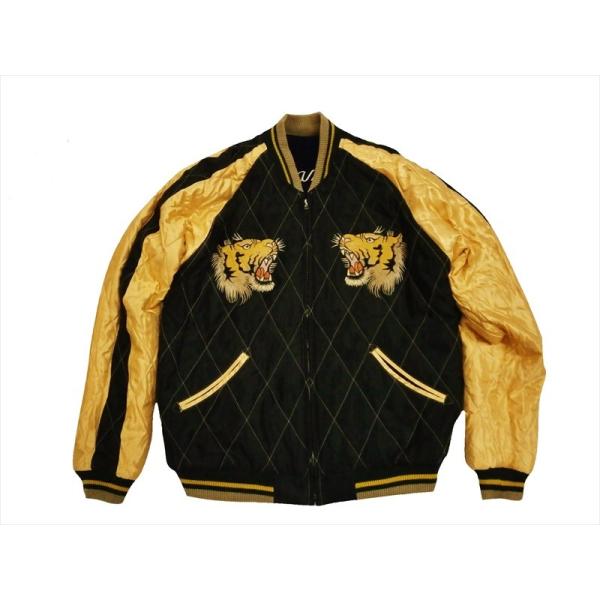 テーラー東洋 スカジャン TT13839 『WHITE EAGLE & TIGER HEAD(白鷲×顔