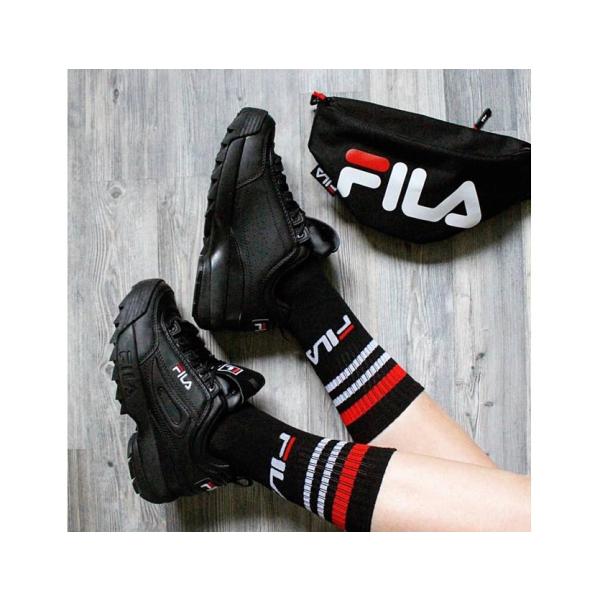 FILA フィラ スニーカー レディース メンズ 黒 ブラック ダッド