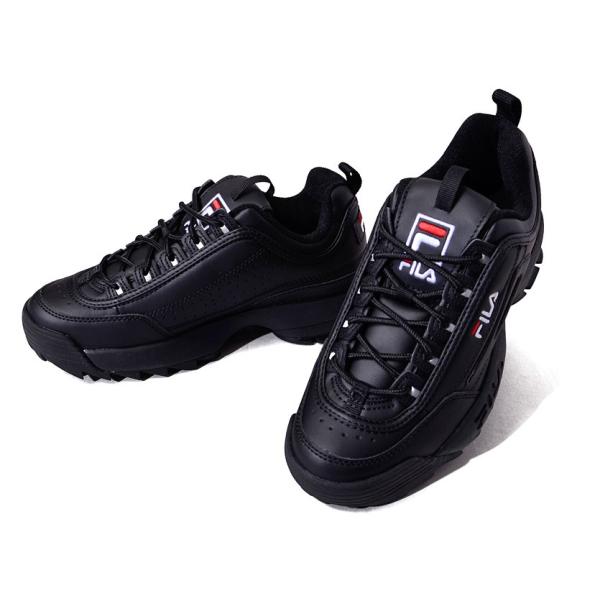 FILA フィラ スニーカー レディース メンズ 黒 ブラック ダッド