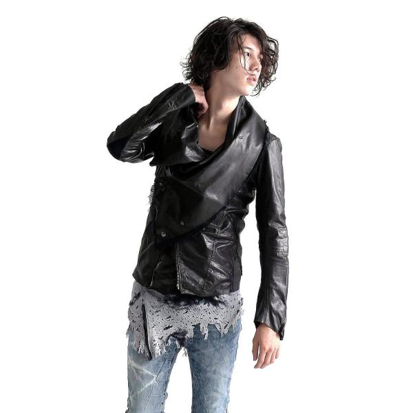 ジョニーウルフ レザー ベスト ジレ バッファローボブズ 山羊革