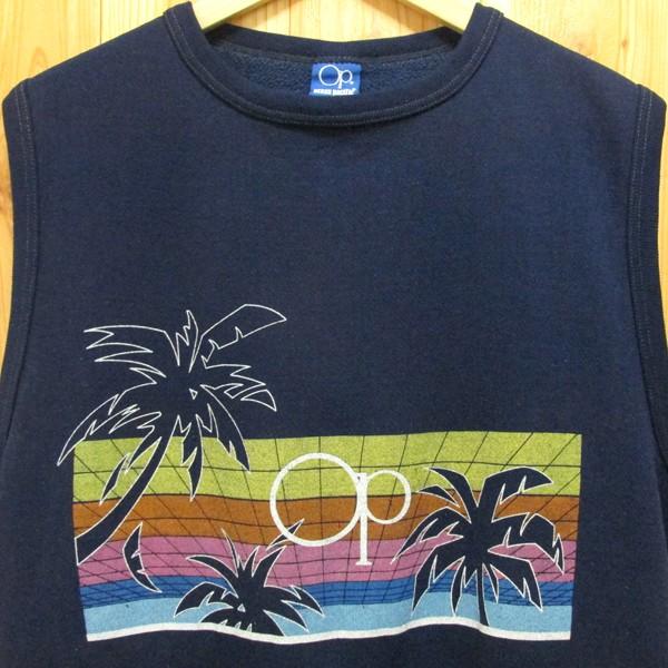USA製 スウェット ノースリーブ ベスト L 古着 OCEAN PACIFIC OP