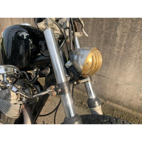 goods フォーククランプミラー sr400 35π YAMAHA フォーククランプミラー付キット/SR400/SR500/SR : 部品