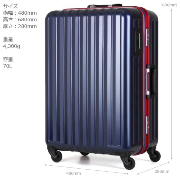 美品　バウンドリップ BOUNDRIP スーツケース 70L BD55 軽量 BOUNDRIP バウンドリップ スーツケース フレームシリーズ 70L