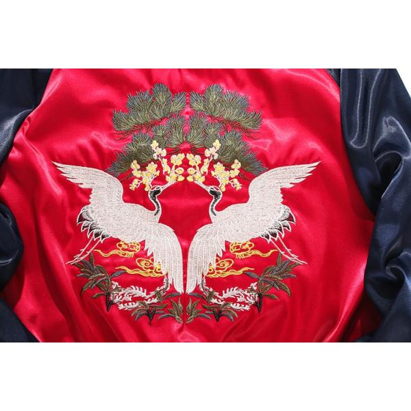 ヨコスカ] 男女兼用 US・NAVY刺繍マーク スカジャン リバーシブル