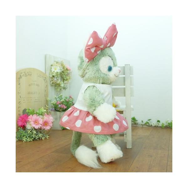 水玉ドレスの可愛いぬいぐるみ ジェラトーニ 服 ぬいぐるみ用 コスチューム 洋服 かわいい ねこ