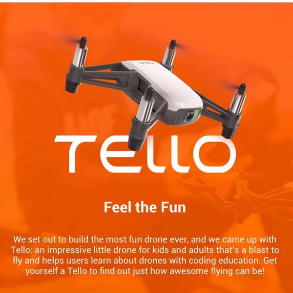 Ryze トイドローン Tello Powered by DJI【美品】 Ryze Tech、トイドローン「TELLO」に初心者向け体験セット