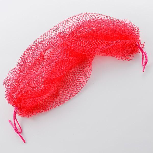 背中洗い網 吊るしフック付き 漁師さんのおすすめ 漁網ボディタオル 赤