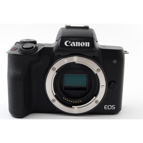 キヤノンCanon EOS Kiss M ブラックレンズキット美品Wi-Fiで新品SD
