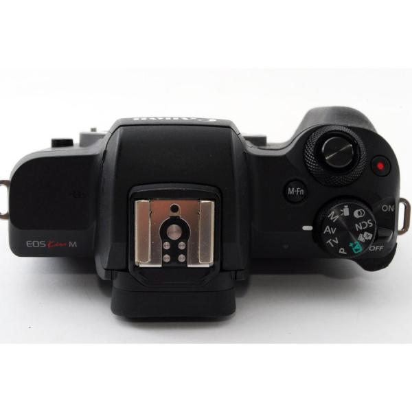 キヤノンCanon EOS Kiss M ブラックレンズキット美品Wi-Fiで新品SD