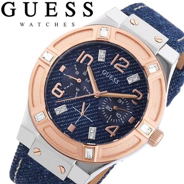 GUESS ゲス 腕時計 レディース マルチカレンダー デニムベルト