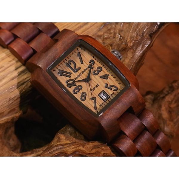 カナダ製Tense ウッドウォッチ木製腕時計メンズ日本製ムーブメント安心