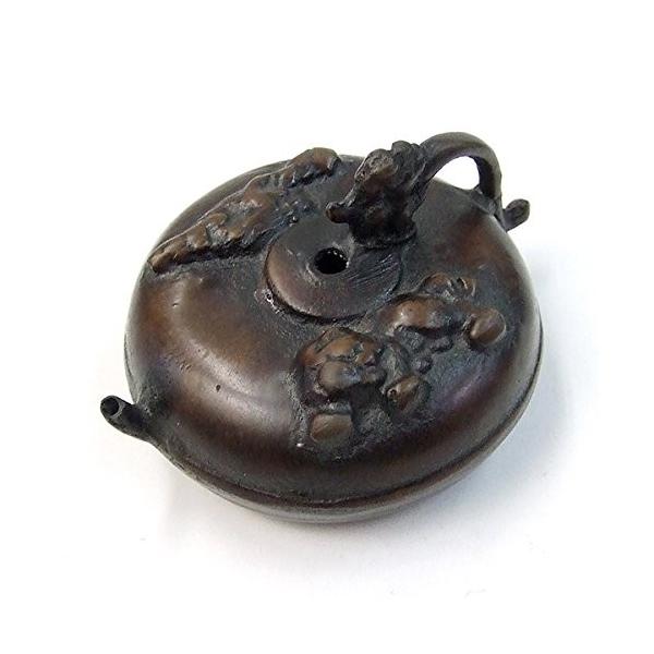 銅製水滴 丸獅子 高岡銅器 『水差し 書道用品』 /【Buyee