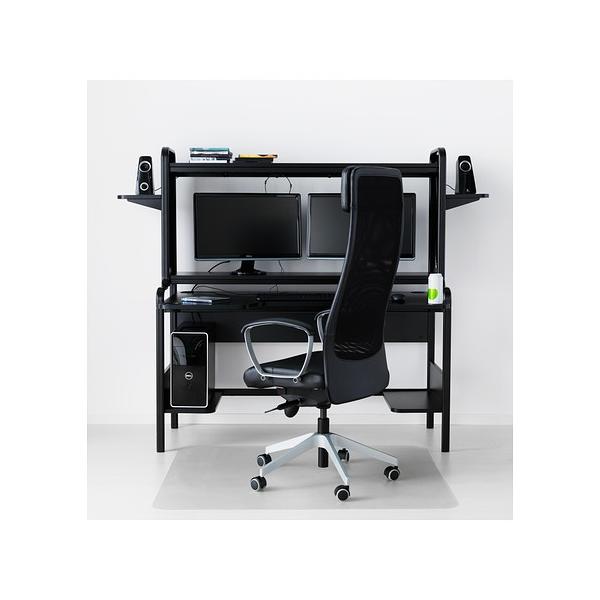 IKEA イケア FREDDE ゲーム用 パソコン用　デスク 185x74x146 cm FREDDE フレッデ デスク, ブラック, 185x74x146 cm - IKEA