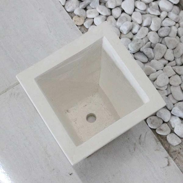 石を積んだ プランター 植木鉢 ホワイト H20cm バリ風 インテリア