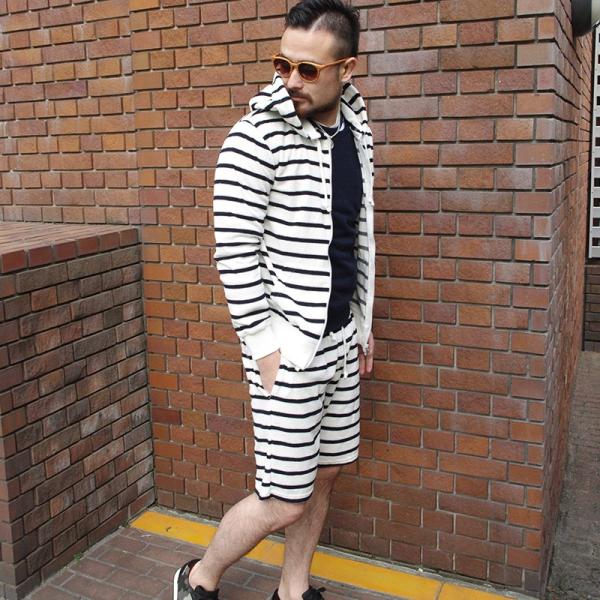 パイルパーカー パイルパンツ セットアップ メンズ ボーダー