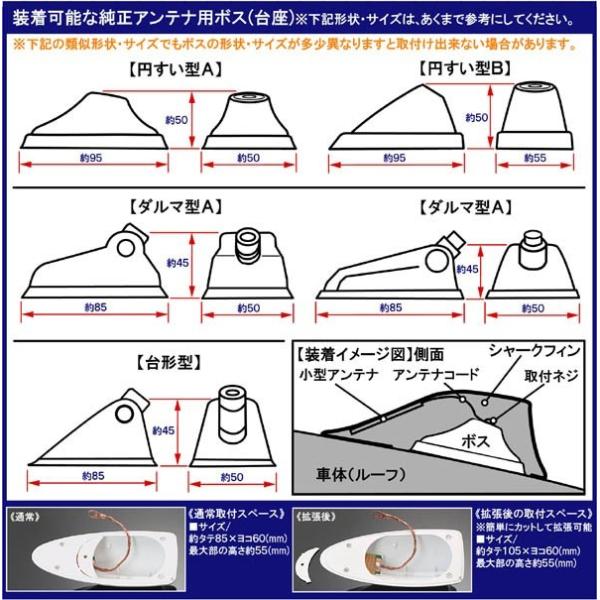 フィット/N-ONE/ホンダ/T-1 ブラック/シャークフィン アンテナ/純正交換式/小型アンテナ内蔵/ドルフィンアンテナ/ブラガ /【Buyee】