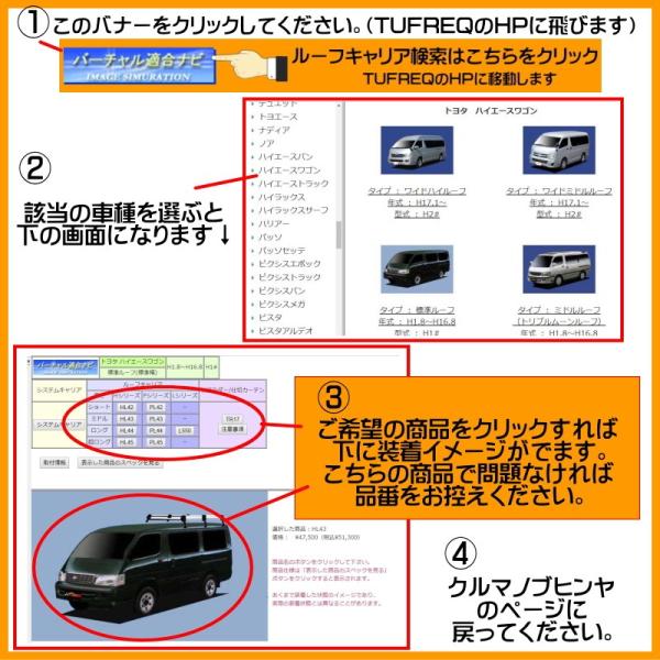 NV200 バネット M20 ルーフキャリア TUFREQ タフレック 精興工業