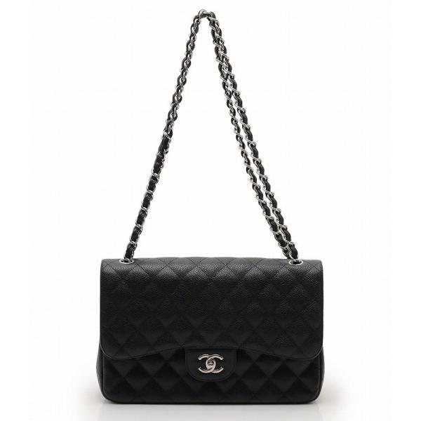 シャネル CHANEL マトラッセ30 キャビアスキン ブラック シルバー金具