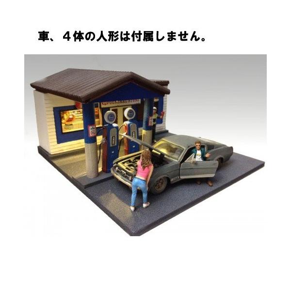 1/24 American Diorama Gas Station Diorama ルート66 ガソリンスタンド ジオラマ 模型 /【Buyee】