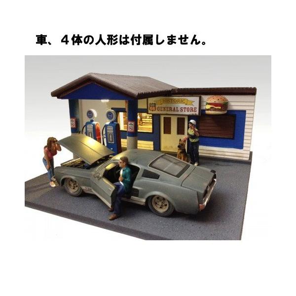 ミニカー American Diorama 1:24 Gas Station Dioram 1/24 American Diorama Gas Station Diorama ルート66 ガソリン