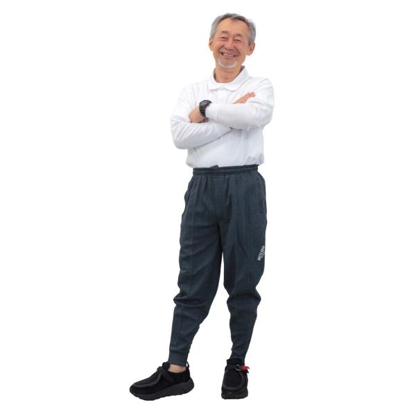 シニア向け 定番 裾リブ 裾ファスナー ジャージ パンツ (高齢者