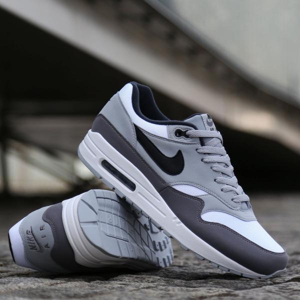 Nike air max 1 black white wolf grey online