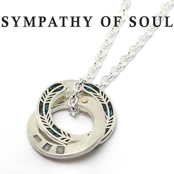 シンパシーオブソウル ネックレス SYMPATHY OF SOUL Feather Inlay Necklace Silver Turquoise  フェザーインレイネックレス シルバー ターコイズ /【Buyee】